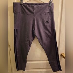 Adidas Essentials 3-Stripes plus size cotton leggings